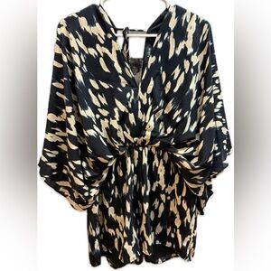 Vici Black and Cream Patterned Jumpsuit